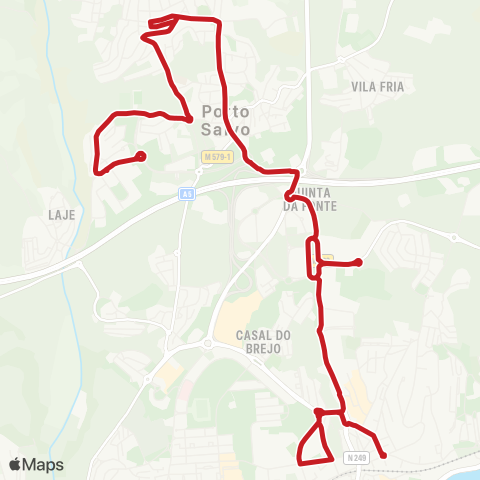 Carris Metropolitana Paço De Arcos (Estação Norte) - Porto Salvo (Lagoas Park) map