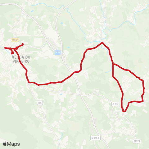 Carris Metropolitana Prezinheira - Venda Do Pinheiro (Terminal) map