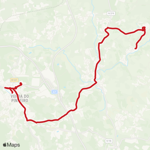 Carris Metropolitana Venda Do Pinheiro (Terminal) - Vila De Canas map