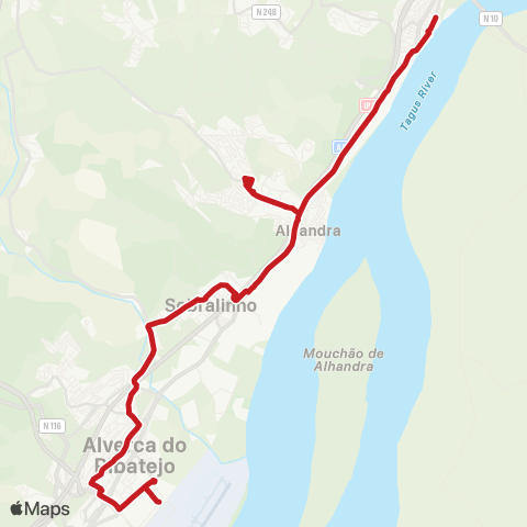 Carris Metropolitana Alverca (Estação) - Vila Franca De Xira map