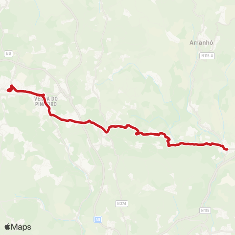 Carris Metropolitana Bucelas - Malveira map