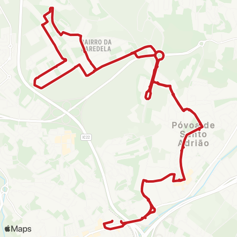 Carris Metropolitana Odivelas (Metro) | Circular via Bairro Da Paradela map