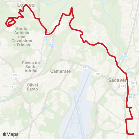 Carris Metropolitana Estação Oriente - Loures (Zona Comercial) map