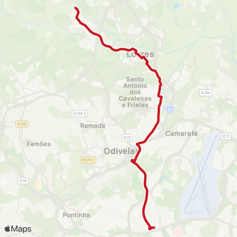 Carris Metropolitana Guerreiros - Lisboa (C. Grande) map