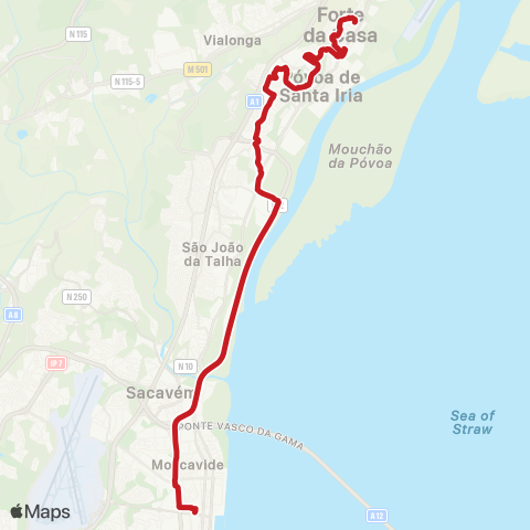 Carris Metropolitana F. Casa (Lgo) - Estação Oriente map