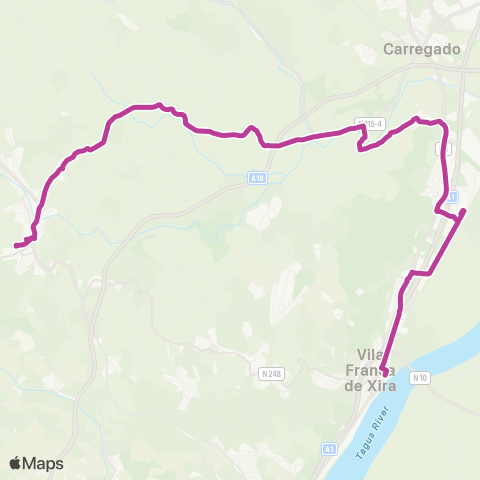 Carris Metropolitana Arruda Dos Vinhos - V.Franca Xira map
