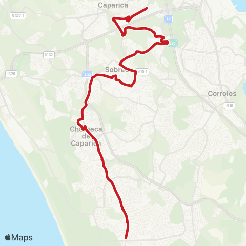 Carris Metropolitana Charneca De Caparica - Pragal (Estação) map