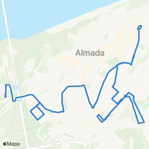 Carris Metropolitana Cova Da Piedade - Hospital Garcia De Orta map