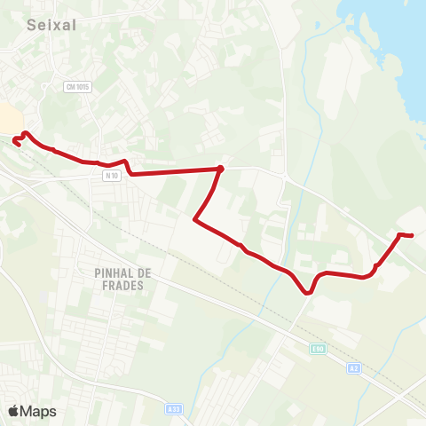 Carris Metropolitana Fogueteiro (Estação) - Parque Empresarial Do Seixal map