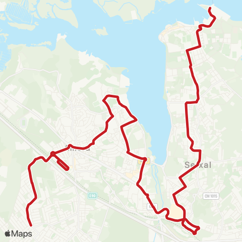 Carris Metropolitana Pinhal Conde Cunha - Seixal (Terminal Fluvial) map