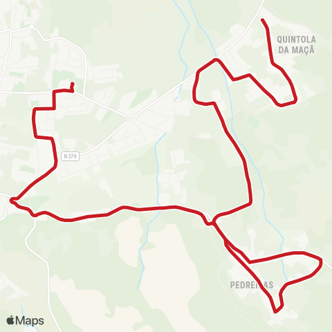 Carris Metropolitana Maçã - Sampaio map