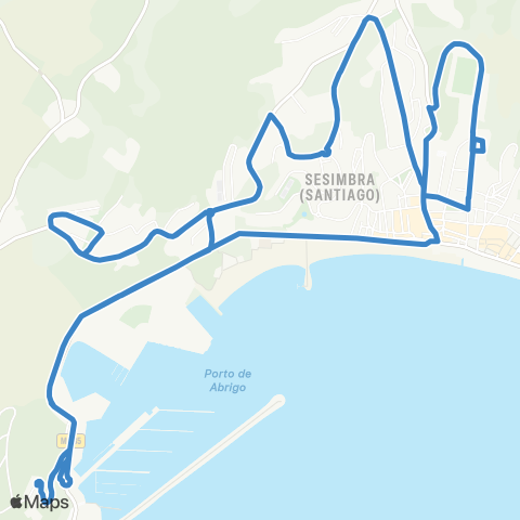 Carris Metropolitana Sesimbra | Circular via Porto De Abrigo map