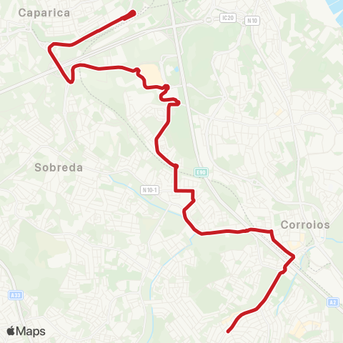 Carris Metropolitana Pragal (Estação) - Vale De Milhaços map