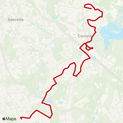Carris Metropolitana Laranjeiro - Pinheirinho map