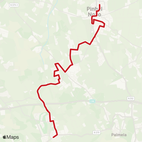 Carris Metropolitana Pinhal Novo - Quinta Do Anjo map