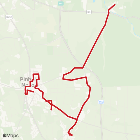 Carris Metropolitana Pinhal Novo - Rio Frio map