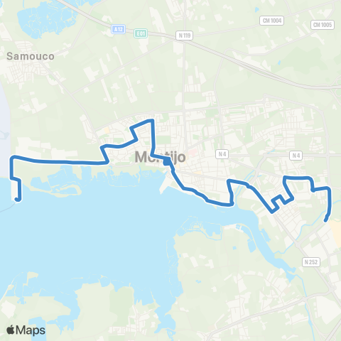 Carris Metropolitana Montijo (Área Comercial) - Montijo (Terminal Fluvial) map