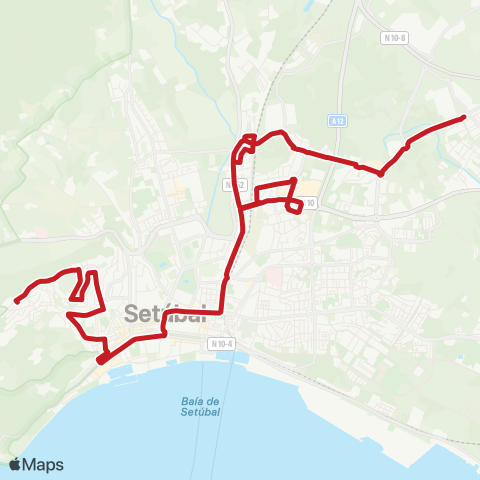 Carris Metropolitana Setúbal (Casal Figueiras) - Vale Ana Gomes map