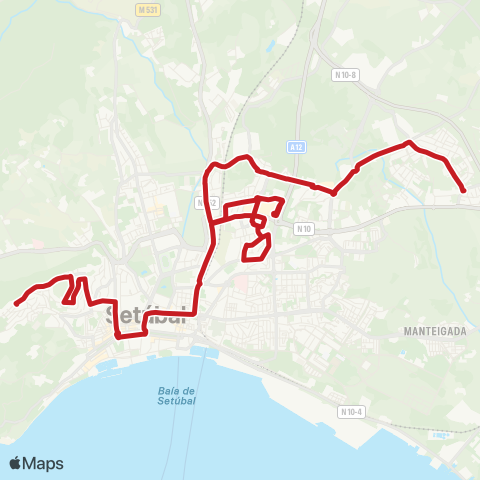 Carris Metropolitana Alto Guerra - Setúbal (Casal Figueiras) map
