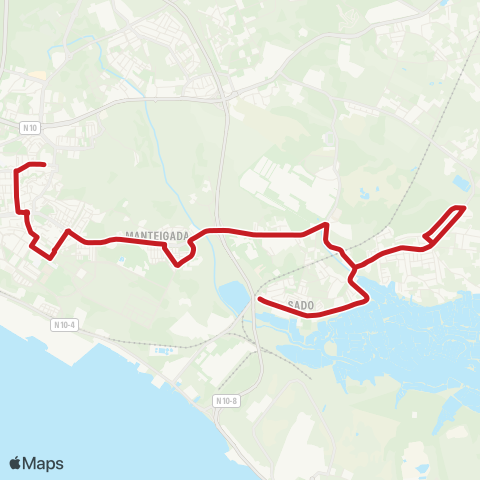 Carris Metropolitana Praias Do Sado (Estação) - Setúbal (Bela Vista) map