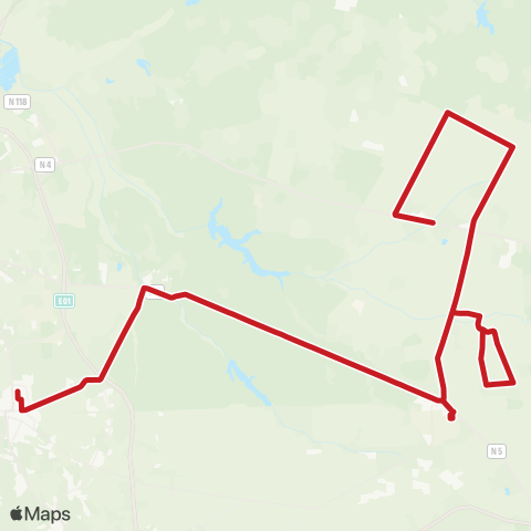 Carris Metropolitana Faias - Pinhal Novo via N5 map