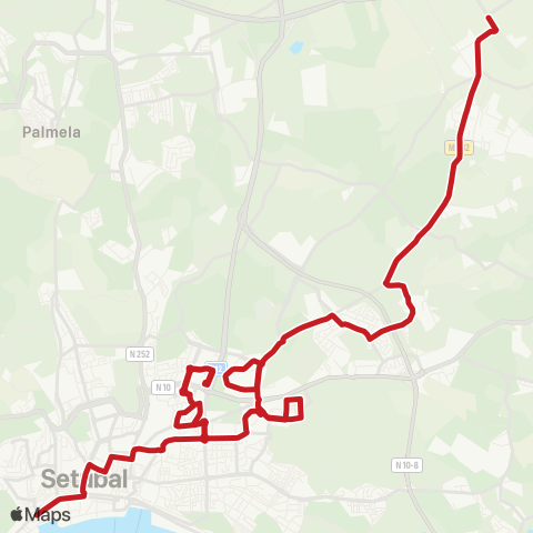 Carris Metropolitana Algeruz - Setúbal (Av. Luísa Todi) map