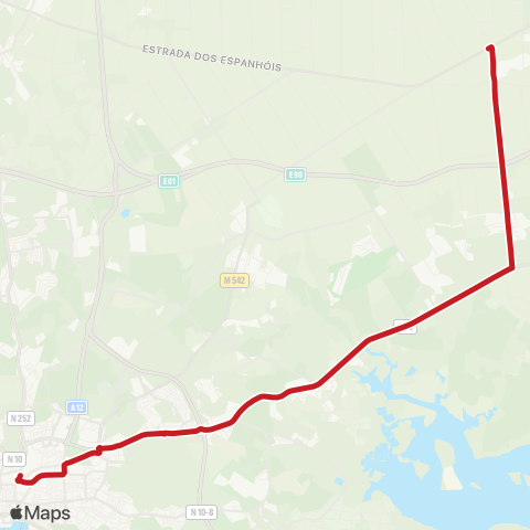 Carris Metropolitana Lagameças - Setúbal (Its) map