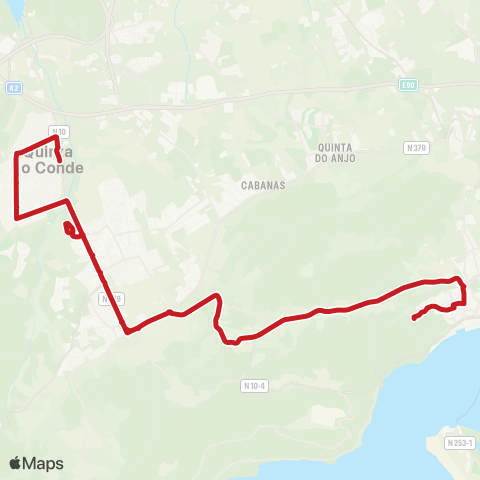 Carris Metropolitana Quinta Do Conde - Setúbal (Its) map