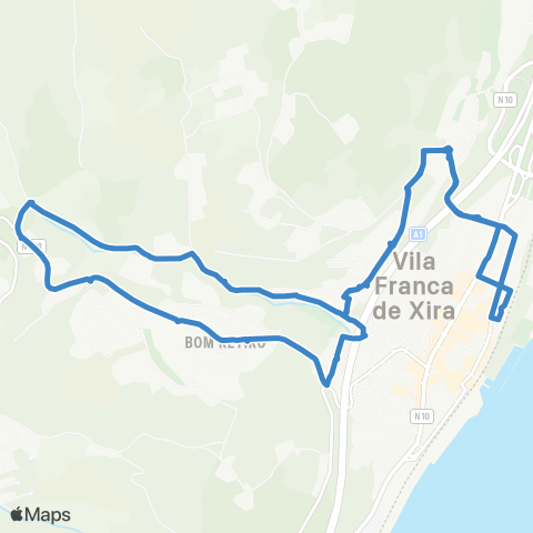 Carris Metropolitana Vila Franca De Xira (Estação) | Circular map
