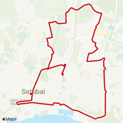 Carris Metropolitana Its | Circular via Av. Luísa Todi map