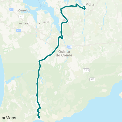 Carris Metropolitana Moita - Sesimbra (Terminal) map