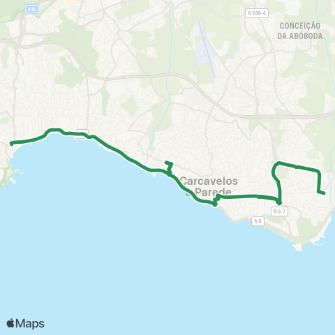 Carris Metropolitana Cascais - Oeiras map