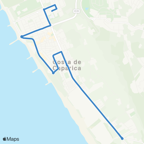 Carris Metropolitana Costa Da Caparica - Praia Da Mata map