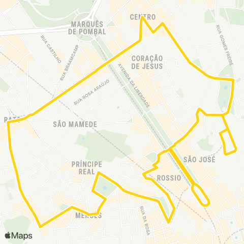 Carris Campo Mártires Pátria / circulação S. Bento map