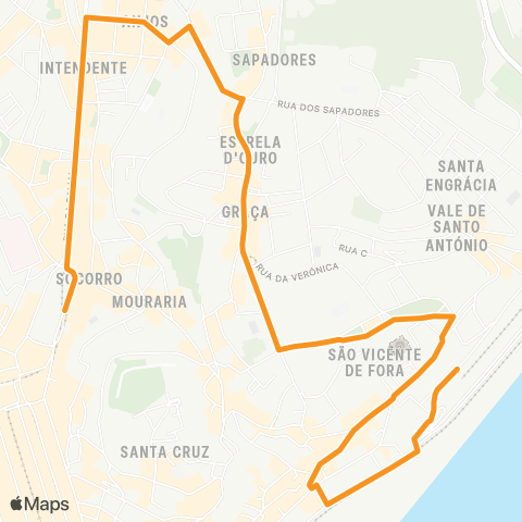 Carris Martim Moniz - Estação Sta. Apolónia map