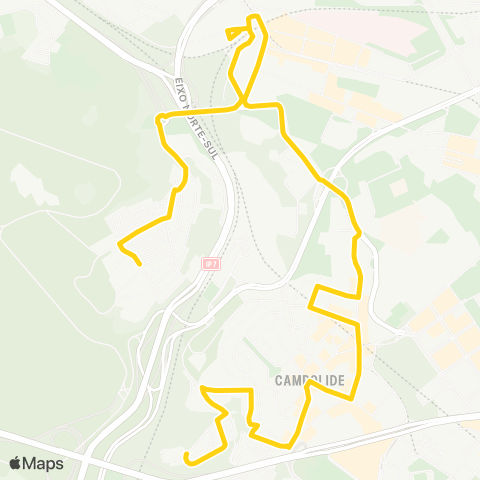 Carris Bela Flor - B. Liberdade (via Sete Rios) map