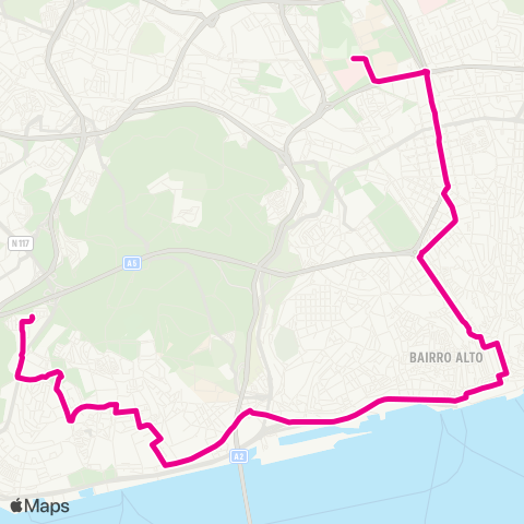 Carris Restelo - R. Tristão Vaz - Restauradores map