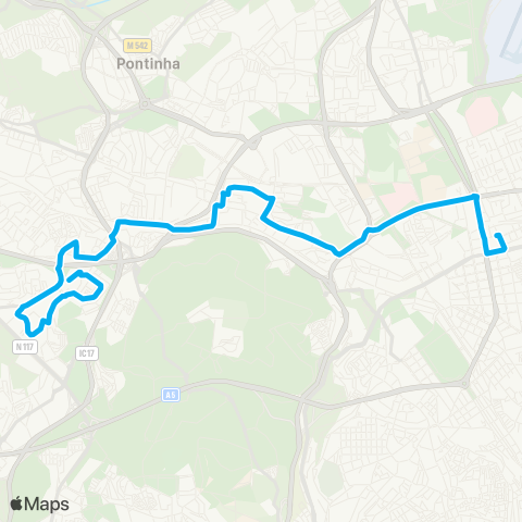 Carris Alfragide - Sete Rios map