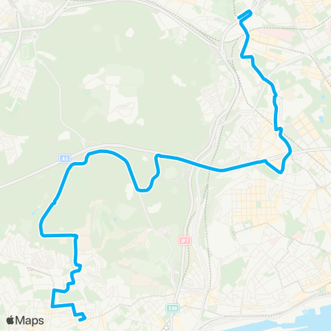 Carris Sete Rios - Boa-Hora map