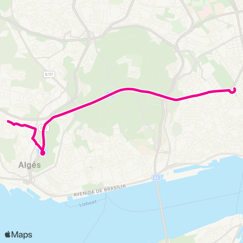 Carris Marquês Pombal - Linda-a-Velha map