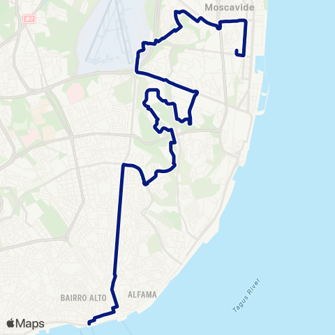 Carris Cais Sodré - Estação Oriente map
