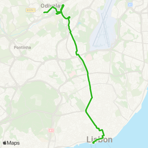Carris Odivelas (B. Dr. Lima Pimentel) - Saldanha map