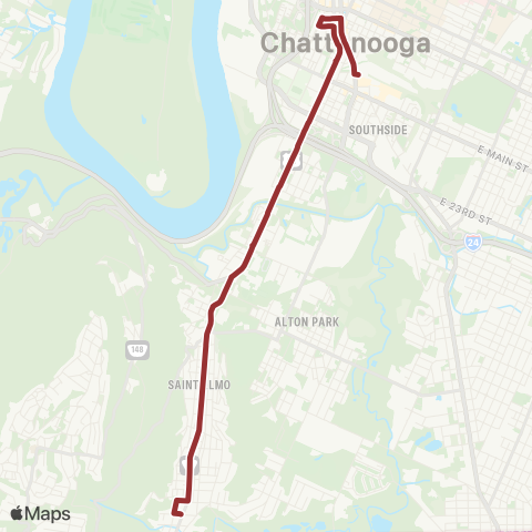 CARTA St. Elmo / Incline map