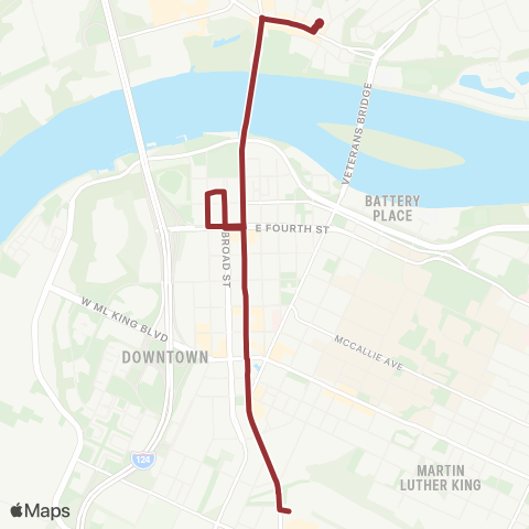 CARTA North Shore Shuttle map