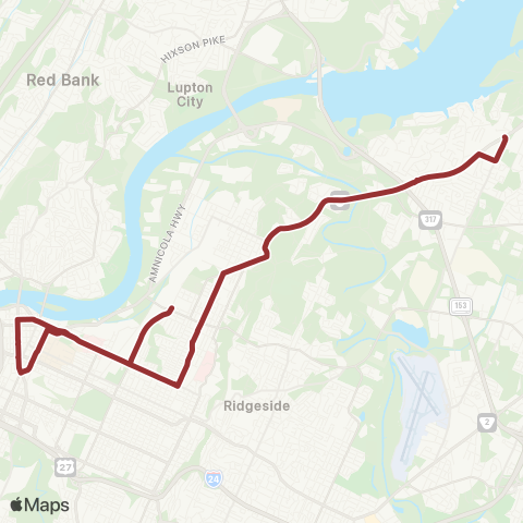CARTA Campbell Street / Highway 58 map