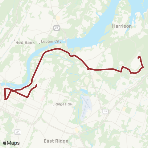 CARTA Enterprise South map