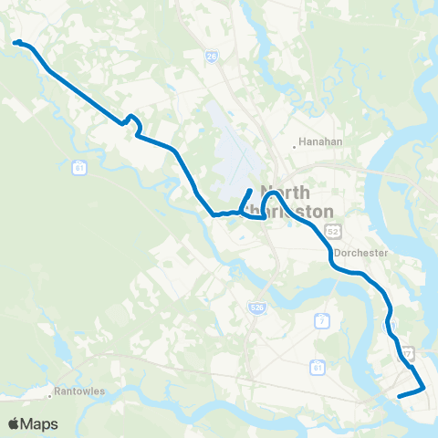 CARTA Dorchester Rd / Summerville map