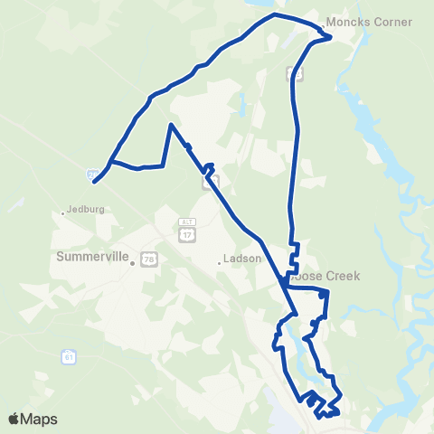 CARTA Goose Creek map