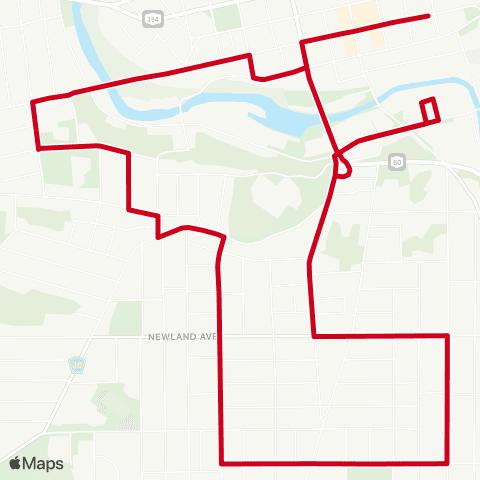CHQ Transit City of Jamestown - Baker Route map