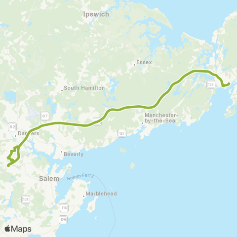 CATA Saturday Mall Shuttle map